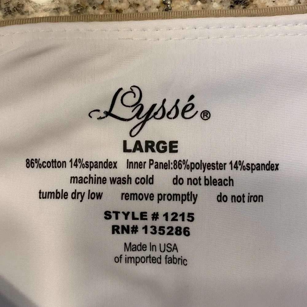 Tan High-Waisted Capri Leggings L - Picture 2 of 3